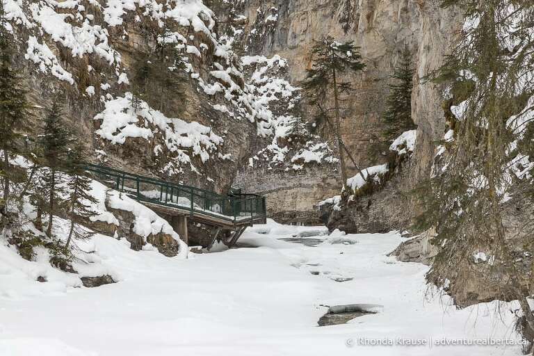 Johnston Canyon Winter Hike- Hiking Johnston Canyon in Winter